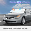 Picture of Sun Shade Sunshade for Nissan Altima Windshield Cover, 4-Layer Front Window Shade Custom fit Altima 2008-2012 Sun Visor 240T Retractable Shade Shield Blocks UV Rays Cooler Car Accessories