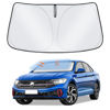 Picture of Sun Shade Sunshade for Volkswagen Jetta Windshield Cover, 4-Layer Front Window Shade Custom fit VW Jetta 2019-2024 2025 Sun Visor 240T Retractable Shade Blocks UV Rays Cooler Car Accessories