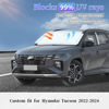 Picture of Sun Shade Sunshade for 2025 Hyundai Tucson Windshield Cover,4-Layer Front Window Shade Custom fit Tucson 2022-2024 2025 Sun Visor 240T Retractable Shade Blocks UV Rays Cooler Car Accessories