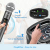 Picture of Bietrun Wireless Microphone, UHF Single Handheld Cordless Dynamic Metal Mic Set with Rechargeable Receiver, 1/4'' Plug Output, for Karaoke, Church, Wedding, Party Singing(98 ft Range)(Auto Connect)
