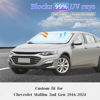 Picture of Sun Shade Sunshade for Chevrolet Malibu Windshield Cover, 4-Layer Front Window Shade Custom fit Chevy Malibu 2016-2024 2025 Sun Visor 240T Retractable Shade Blocks UV Rays Cooler Car Accessories
