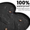 Picture of PWTAA Dog Food Mat Anti-Slip Silicone Dog Bowl Mat Thicker Pet Placemat Waterproof Cat Feeder Pad with Raised Edge Puppy Kitten Feeding Mats Suitable Small Medium-Sized Dogs Cats Eating Tray