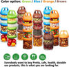 Picture of SELEWARE Portable Stackable Food Storage Containers for Snacks Formula Powder and Drinks Twist Lock System Airtight Leak-proof BPA and Phthalate Free Blue and Orange