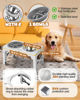 Picture of Jovrun Elevated Dog Bowls, Dog Feeder with 2 Stainless Steel Bowls &1 Slow Feeder Dog Bowls, 5 Heights Adjustable Raised Dog Bowls Stand for Medium Large Dogs, Dog Food Bowls with Non-Slip Feet
