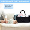 Picture of ABenkle Baby Diaper Caddy, Nursery Storage Bin and Car Organizer for Diapers Wipes, Cotton Rope Basket Changing Table Caddy