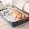 Picture of LEXTRO Orthopedic Dog Beds for Large Dogs,Sofa Dog Bed for Extra Large Dogs, Egg Crate Foam Large Dog Bed with Removable Washable Pillow Cover,Waterproof Dog Couch Bed with Anti-Slip Bottom,PET Bed