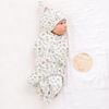 Picture of Konssy Baby Girl Newborn Receiving Blanket with Matching Headband and Beanie Set Baby Swaddle Nursery Swaddle Wrap