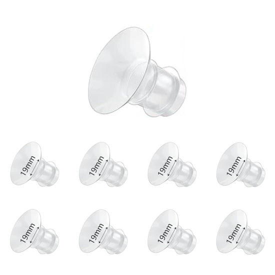 Picture of Flange Inserts 19mm 8PCS,Wearable Breast Pump Parts Compatible with Momcozy S12 pro/S9 pro/S12/S9/Medela/Spectra/TSRETE 24mm Breast Pump Shields/Flanges,Reduce 24mm Nipple Tunnel Down to 19mm