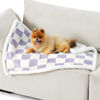Picture of Lesure Waterproof Puppy Blanket for Small Dogs - Washable Double Sided Dog Blankets with Warm Jacquard Shag and Soft Sherpa Fleece, Pet Cat Blanket for Couch Protection, 3D Textured Cloud, Purple
