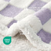 Picture of Lesure Waterproof Puppy Blanket for Small Dogs - Washable Double Sided Dog Blankets with Warm Jacquard Shag and Soft Sherpa Fleece, Pet Cat Blanket for Couch Protection, 3D Textured Cloud, Purple