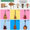 Picture of Keebofly Guitar Wall Mount,3 Pack Guitar Wall Hangers Guitar Stand Wall with Pick Holder Guitar Rack for Acoustic or Electric Guitars,Ukulele,Bass,Mandolin,Rustic Wood Brown,[Patented]