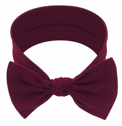 Picture of BABYGIZ Baby Girl Headbands-Infant,Toddler Cotton Handmade Hairbands with Bows Child Hair Accessories (Maroon)