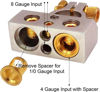 Picture of SUNMORN Battery Terminal Connectors, 0/2/4/6/8/10 AWG Battery Terminals, Heavy Duty Car Battery Terminal, Top Post Multiple Battery Terminal (Silver)