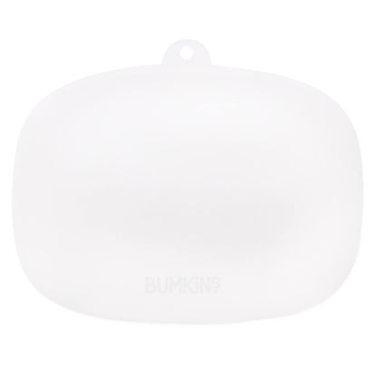 Picture of Bumkins Toddler and Baby Suction Plate, Divided Grip Dish Cover for Babies and Kids, Baby Led Weaning, Feeding Supplies, Store and Label Leftovers, Food Prep Portions, Fits Bumkins Large Tray