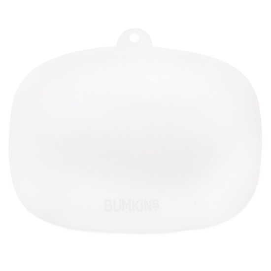 Picture of Bumkins Toddler and Baby Suction Plate, Divided Grip Dish Cover for Babies and Kids, Baby Led Weaning, Feeding Supplies, Store and Label Leftovers, Food Prep Portions, Fits Bumkins Large Tray