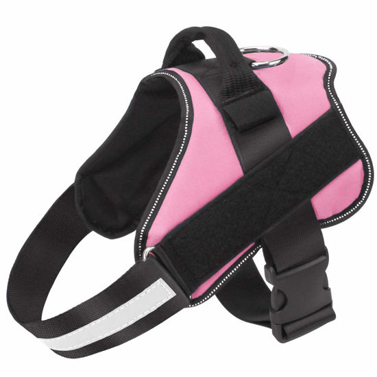 Picture of Bolux Dog Harness, No-Pull Reflective Dog Vest, Breathable Adjustable Pet Harness with Handle for Outdoor Walking - No More Pulling, Tugging or Choking (Pink, S)