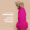 Picture of BINGPET Thermal Knitted Dog Sweater for Small Medium Large Dogs,Winter Dog Cat Coat Warm Sweartershirts Outfits,Classic Cable Knit Turtleneck Pullover Dog Jumper Coat Warm Sweartershirts(Rosered,L)