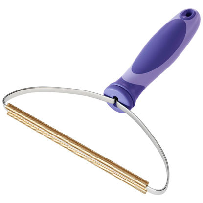 Picture of Pet Hair Remover, Dog Cat Hair Remover, Lint Cleaner Pro, Fur Removal Tool, Portable Carpet Scraper for Carpets, Car Mat, Couch, Pet Bed - Purple