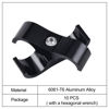 Picture of EVIL ENERGY 10AN Hose Separator Clamp, AN10 Fuel Line Mounting Clamp Aluminum Black 4PCS