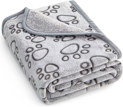 Picture of Stuffed® Premium Soft Dog Blanket Washable, 40"x32" Cat Blanket for Indoor Cats Large Medium Small Dog Gifts Puppy Essentials (Grey)