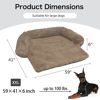 Picture of GGIB Calming Dog Bed Fluffy Plush Dog Mat for Furniture Protector with Removable Washable Cover for Large Medium Small Dogs and Cats (Extra Extra Large, Camel)