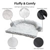 Picture of GGIB Calming Dog Bed Fluffy Plush Dog Mat for Furniture Protector with Removable Washable Cover for Large Medium Small Dogs and Cats (Extra Extra Large, Light Grey)