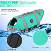 Picture of EMUST Dog Life Jacket, Lightweight Dog Life Vests with Rescue Handle for Small Medium and Large Dogs, Pet Safety Swimsuit Preserver for Swimming Pool Beach Boating, 2XL, Turquoise