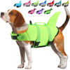 Picture of EMUST Dog Life Vests, Dog Floats for Swimming, Boat, Pool, Ripstop Dog Life Jacket with High Buoyancy and Lift Handle for Small and Medium Breeds, (M,SolidGreen)