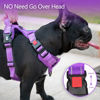 Picture of PoyPet No Pull Dog Harness, No Choke Reflective Dog Vest, Adjustable Pet Harnesses with Easy Control Padded Handle for Small Medium Large Dogs(Purple Matching Trim,S)