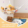 Picture of Stuffed Animal Net Hammock for Plushie Toys, Stuffed Animal Hammock Corner for Kids' Room Decor, Ideas for Organizing Stuffy Collection, 1 Pack, White