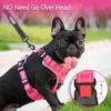 Picture of PoyPet No Pull Dog Harness, No Choke Reflective Dog Vest, Adjustable Pet Harnesses with Easy Control Padded Handle for Small Medium Large Dogs(Pink Matching Trim,XL)