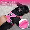 Picture of PoyPet No Pull Dog Harness, No Choke Reflective Dog Vest, Adjustable Pet Harnesses with Easy Control Padded Handle for Small Medium Large Dogs(Pink Matching Trim,XL)