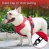 Picture of PoyPet No Pull Dog Harness, No Choke Reflective Dog Vest, Adjustable Pet Harnesses with Easy Control Padded Handle for Small Medium Large Dogs(Red Matching Trim,XL)