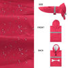 Picture of NACOCO Large Dog Raincoat Adjustable Pet Water Proof Clothes Lightweight Rain Jacket Poncho Hoodies with Strip Reflective (M, Red)