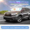 Picture of ZOIBV Compatible with Toyota Highlander 2014-2019 Sun Shade Sunshade Windshield Cover, 4-Layer Front Window Shade Custom Fit Visor 240T Foldable Shade Blocks UV Rays Cooler Car Accessories
