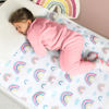Picture of Hygge Sheets® Potty Training Pee Pads for Kids, Toddlers - 100% Waterproof, Non Slip Bed Wetting Pad for Twin Beds - Washable, Reusable Mattress & Sheet Protector - Rainbow