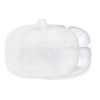 Picture of Bumkins Toddler and Baby Suction Plate, Silicone Divided Grip Dish and Lid, Large 5-Section Tray for Kids, Essentials in Children Feeding Supplies, Non Skid Stick Bottom, for Ages 6 Months Up, Marble