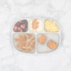 Picture of Bumkins Toddler and Baby Suction Plate, Silicone Divided Grip Dish and Lid, Large 5-Section Tray for Kids, Essentials in Children Feeding Supplies, Non Skid Stick Bottom, for Ages 6 Months Up, Marble