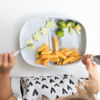 Picture of Bumkins Toddler and Baby Suction Plate, Silicone Grip Dish Large Tray for Big Kids, Fits Most Highchairs, Essential Children Feeding Supplies, Non Skid Sticky Bottom, Platinum Silicone, Marble