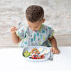 Picture of Bumkins Toddler and Baby Suction Plate, Silicone Grip Dish Large Tray for Big Kids, Fits Most Highchairs, Essential Children Feeding Supplies, Non Skid Sticky Bottom, Platinum Silicone, Marble