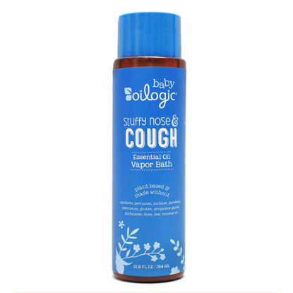 Picture of Oilogic Stuffy Nose and Cough Vapor Bath Relief for Babies & Toddlers, Essential Oil Breathe Blend - Naturally Soothes with 100% Pure Lavandin, Orange, Eucalyptus Oil & More - 12.9 fl oz