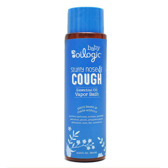 Picture of Oilogic Stuffy Nose and Cough Vapor Bath Relief for Babies & Toddlers, Essential Oil Breathe Blend - Naturally Soothes with 100% Pure Lavandin, Orange, Eucalyptus Oil & More - 12.9 fl oz