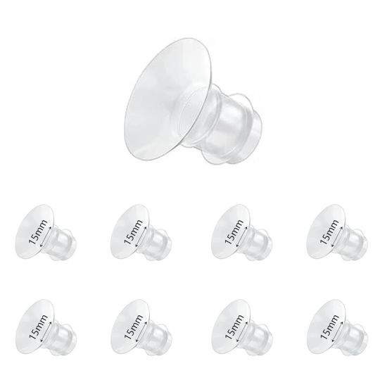 Picture of Flange Inserts 15mm 8PCS,Wearable Breast Pump Parts Compatible with Momcozy S12 pro/S9 pro/S12/S9/Medela/Spectra/TSRETE 24mm Breast Pump Shields/Flanges,Reduce 24mm Nipple Tunnel Down to 15mm