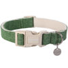 Picture of DOGWONG Cotton Hemp Dog Collar, Heavy-Duty Green Dog Collar Adjustable Soft Natural Fabric Pet Dog Collar Cute Wedding Puppy Necklace for Small Medium Large Dog