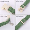 Picture of DOGWONG Cotton Hemp Dog Collar, Heavy-Duty Green Dog Collar Adjustable Soft Natural Fabric Pet Dog Collar Cute Wedding Puppy Necklace for Small Medium Large Dog