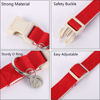 Picture of DOGWONG Cotton Hemp Dog Collar, Heavy-Duty Red Dog Collar Adjustable Soft Natural Fabric Pet Dog Collar Cute Wedding Puppy Necklace for Small Medium Large Dog
