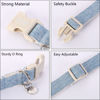 Picture of DOGWONG Cotton Hemp Dog Collar, Heavy-Duty Baby Blue Dog Collar Adjustable Soft Natural Fabric Pet Dog Collar Cute Wedding Puppy Necklace for Small Medium Large Dog