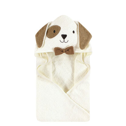 Picture of Hudson Baby Unisex Baby Cotton Animal Face Hooded Towel, Dog, One Size
