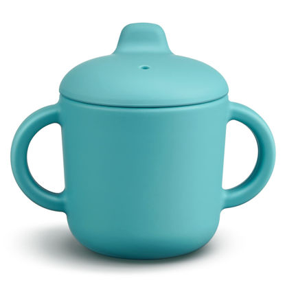 Picture of 6 Months+ Sippy Cups with Handles,Silicone Sippy Cups Leak Proof 5oz,No Spill Sippy cups for Toddlers (Green)
