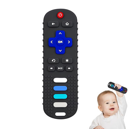 Picture of YAPROMO Baby Silicone Teething Toys, Toy Remote for Toddlers 6-18 Months, Kids Remote Teething Toy, TV Remote Teether Toys, BPA Free & Refrigerator Safe